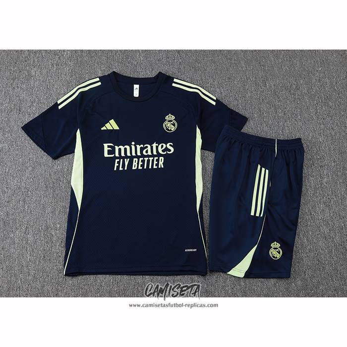 Chandal del Real Madrid 2025-2026 Manga Corta Azul - Pantalon Corto